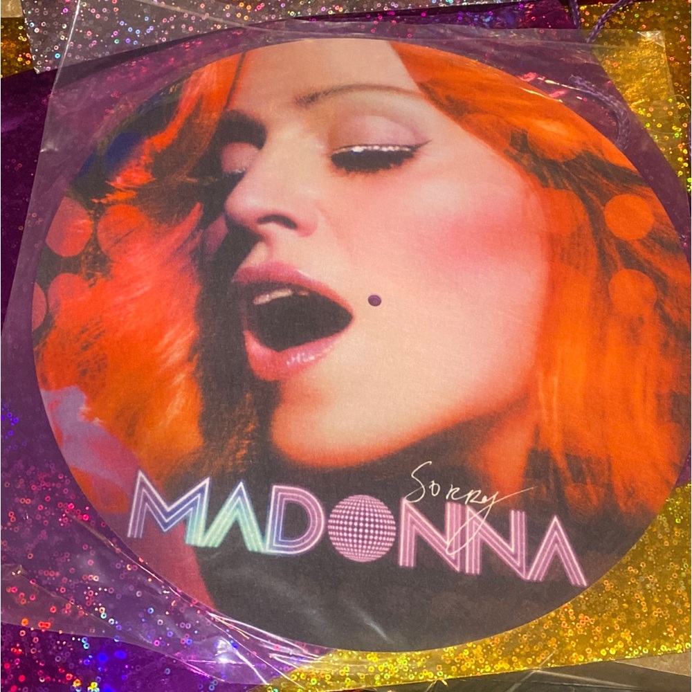 MADONNA SORRY SLIPMAT FOR TURNTABLE FROM HER FANCLUB SEALED 12”